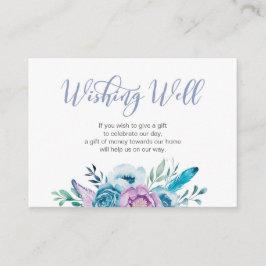 Wishing-brunn | Lila blommor Tilläggskort