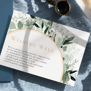 Wishing-brunnen i Eucalyptus Greenery Guld Sage Br Tilläggskort