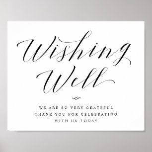 Wishing-Elegant Calligraphy Bröllop-tecken Poster