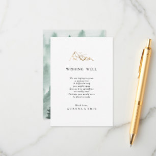 Wishing-kort för grönt och Guld, Bröllop Tilläggskort