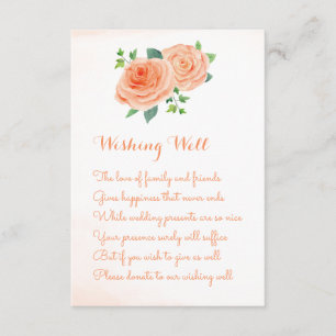 Wishing-kort för Peach Ro Bröllop Tilläggskort