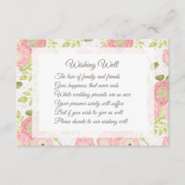 Wishing-kort för Ranunculus och Snöre Peach Bröllo Tilläggskort