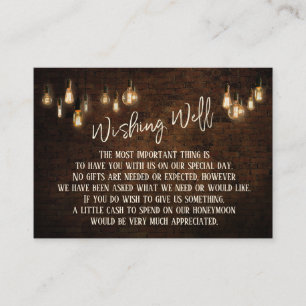 Wishing-Mörk Bricks & Warm Edison Ljus Tilläggskort