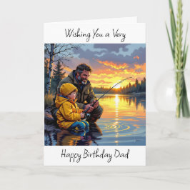 Wishing Pappa a Grattis på födelsedagen | Nattfisk Kort