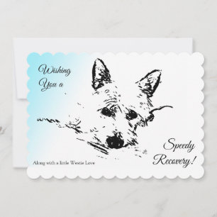 Wishing Speed Recovery, Väster Highland Terrier Julkort