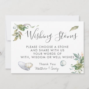 Wishing Stones Bröllop Guestbook-tecken