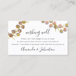 Wishing well Bröllop Gift Golden Wandeans Glitter Visitkort