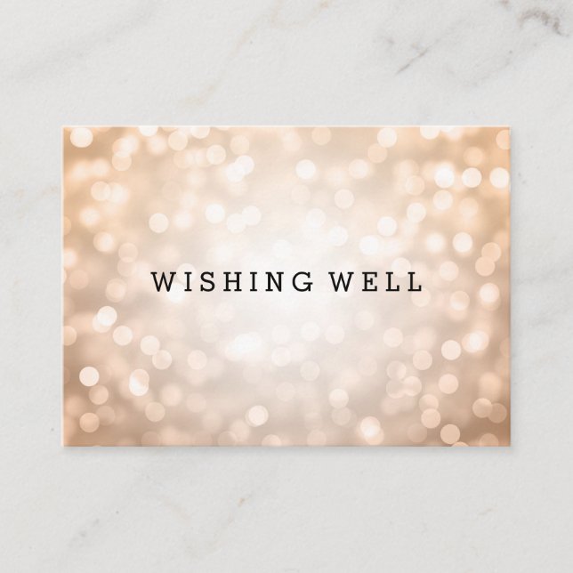Wishing well Copper Glitter Ljus Tilläggskort (Framsida)