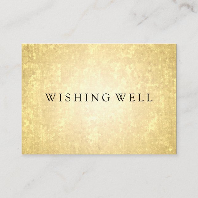 Wishing well Gold Foil See Stars Confetti Tilläggskort (Framsida)