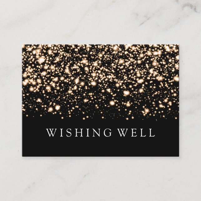 Wishing well Guld Midnight Glam Tilläggskort (Framsida)