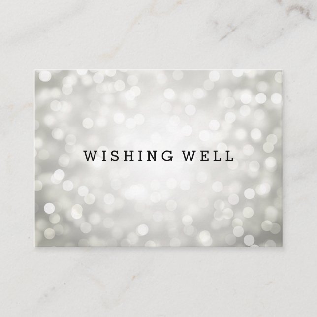 Wishing well Silver Glitter Ljus Tilläggskort (Framsida)