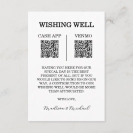 Wishing Well Wedding QR Code Enclosure Card Tilläggskort