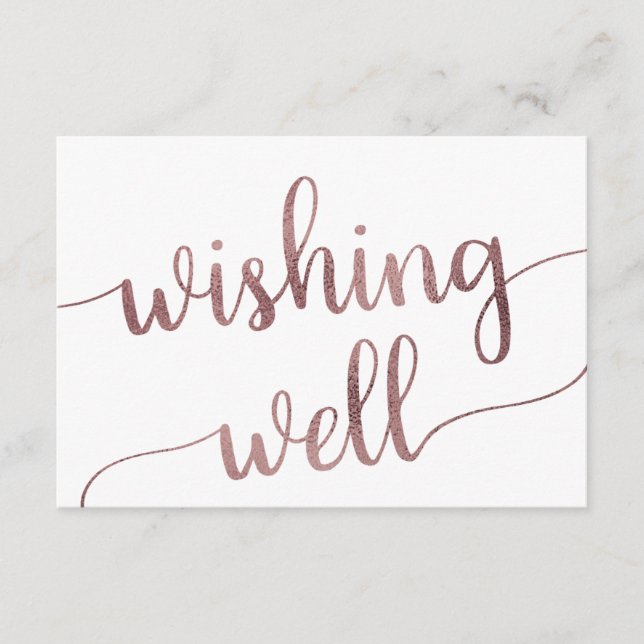 Wishing Wishing ro Guld Bröllop Tilläggskort (Framsida)