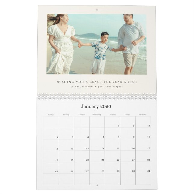 Wishing You a Beautiful Year Ahead Family Photo 26 Kalender (Jan 2026)