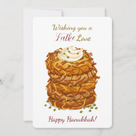 Wishing You a Latke Love Funny Hanukkah Greeting Julkort
