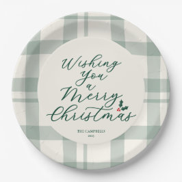 Wishing You a Merry Christmas Plaid