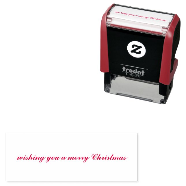 wishing you a merry Christmas Script Självfärgande Stämpel (In Situ)