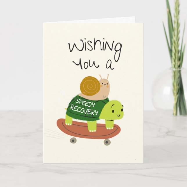 Wishing you a speedy recovery  kort (Framsida)