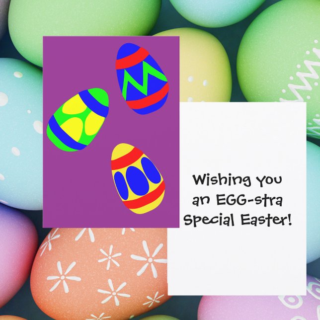 Wishing you an Egg-stra special Easter Flat Julkort (Skapare uppladdad)