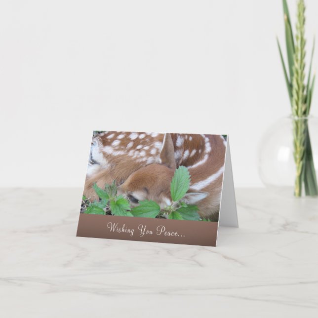 "Wishing you Peace" - Sympati and Loss Card Kort (Framsida)