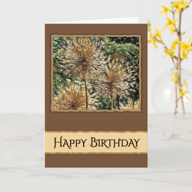Wishing You the Happiest Birthday - Card Kort (Gul blomma)