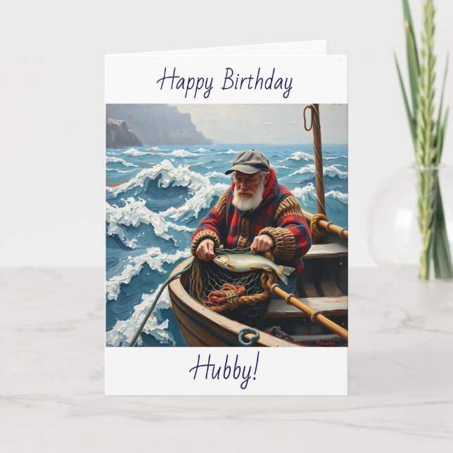 Wishing your Husband a Happy Birthday | Fishing  Kort (Framsida)