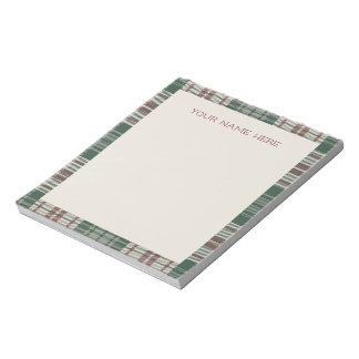 Wishlist Note Pad - Classic Christmas Plaid Anteckningsblock