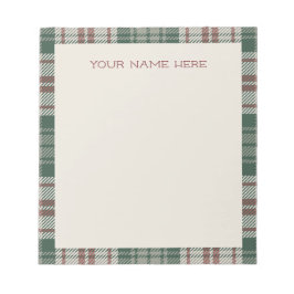 Wishlist Note Pad - Classic Christmas Plaid Anteckningsblock