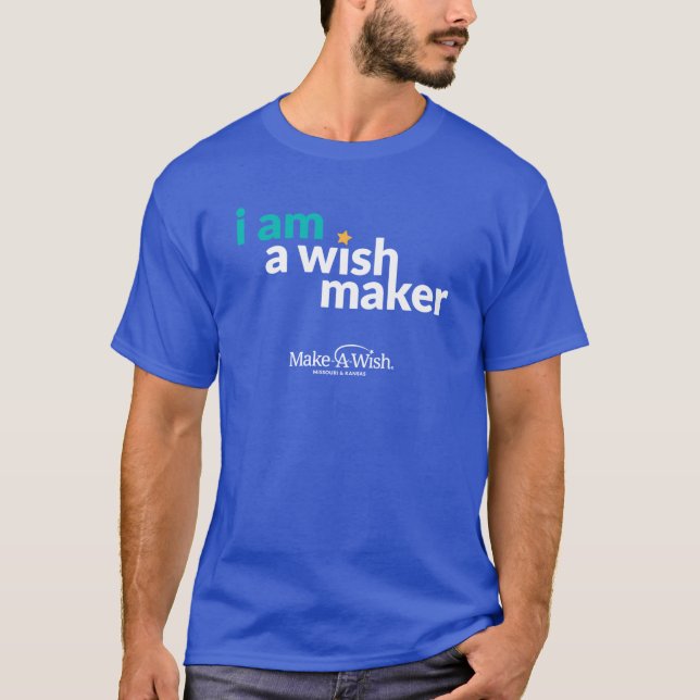 WishMaker Blue Shirt T Shirt (Framsida)