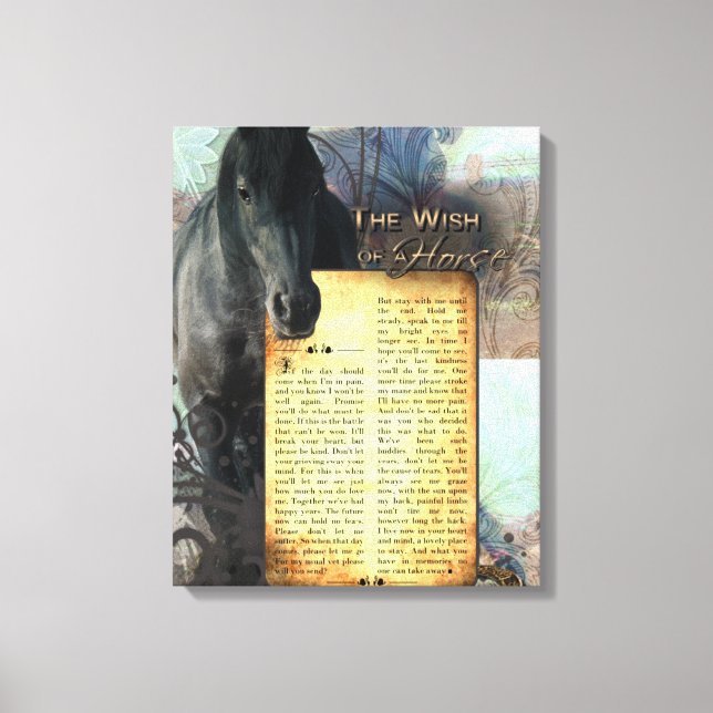WishOfAHorse - utskriven arbetsyta Canvastryck (Framsida)
