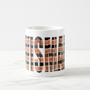 Wismar med lokal tegelstenoverlay kaffemugg