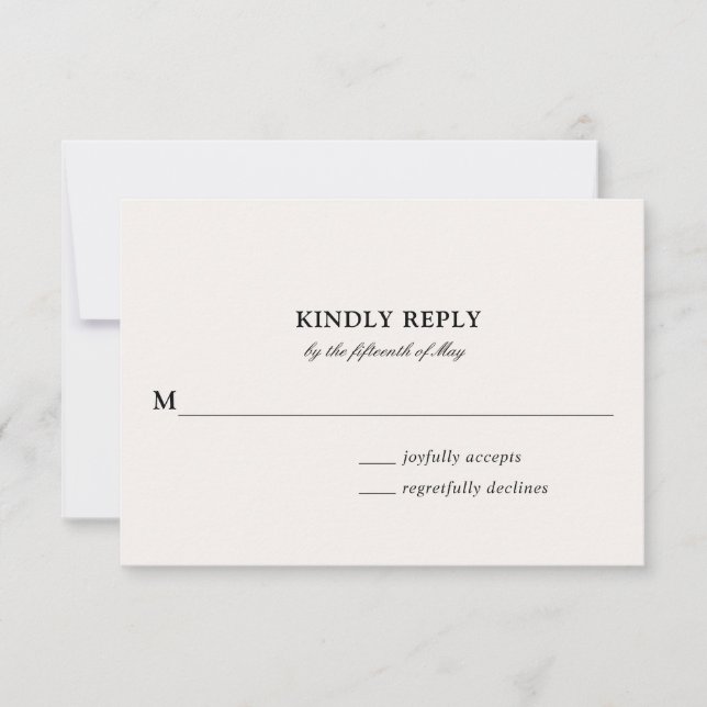 Wispy Blooms & Foliage | Svarskort för Bröllop Inbjudningar (Framsida)