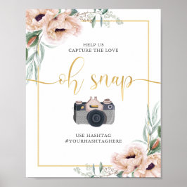 Wispy Boho Blommigt Poppies Oh Snap Poster