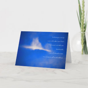 "Wispy Clouds #47" med dikt Kort