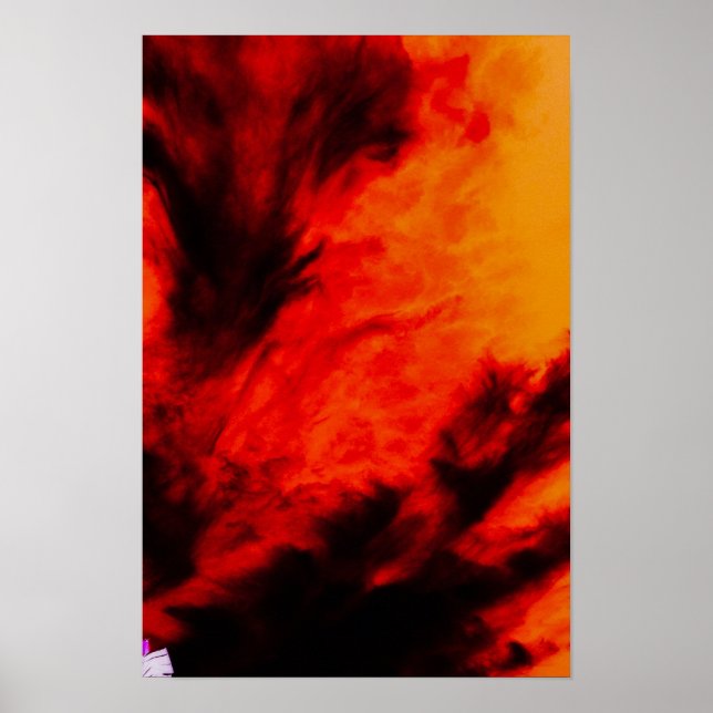Wispy Clouds - Orange Poster (Framsidan)