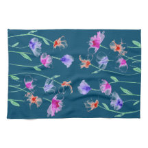 Wispy Flowers Kitchen Towel
