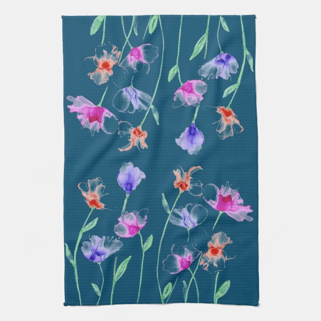 Wispy Flowers Kitchen Towel Kökshandduk (Vertikal)