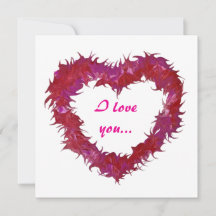 Wispy Red Heart Valentines Day Cards