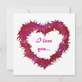 Wispy Red Heart Valentines Day Cards Julkort