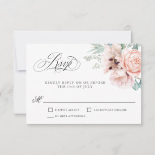 Wispy Romantic Watercolor Boho Blommigt OSA Kort