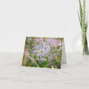Wispy rosablomma - blom- Notecard Tack Kort