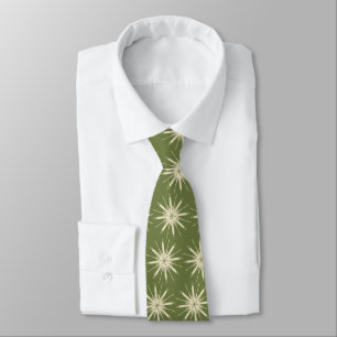 Wispy Snowflake Foulard OLive tvåsidig Slips