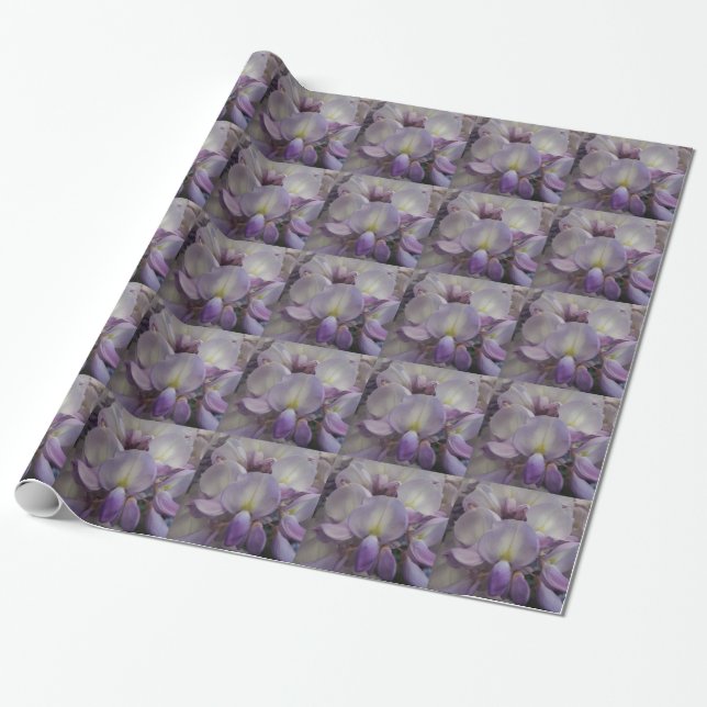 Wistaria Flower Wrapping Papper Presentpapper (Utrullad)