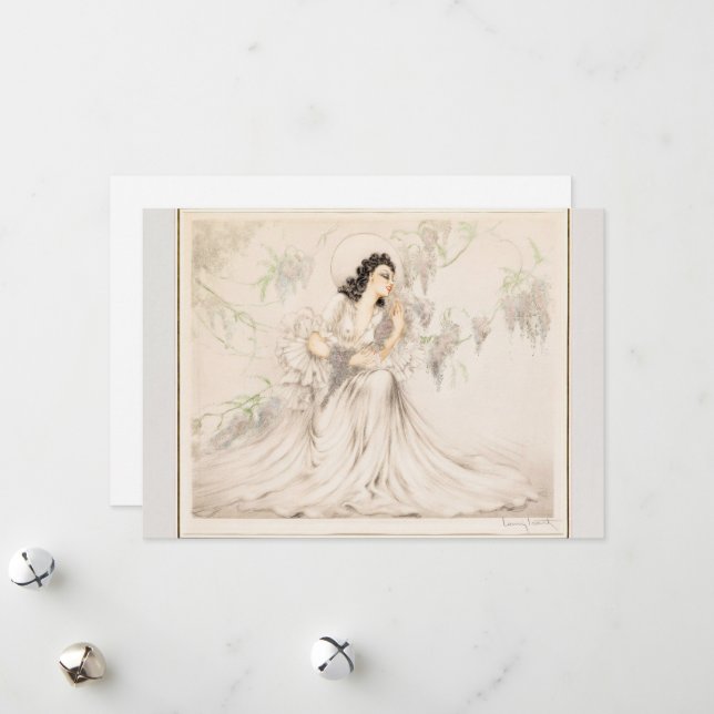 Wisteria, 1940 av Louis Icart Julkort (Fram/Back In Situ)