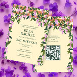 Wisteria Anpassningsbar B'nai Fladdermus Pub Mitzv Inbjudningar<br><div class="desc">Perfekt-kort för att tillkännage ett bat mitzvah, pub mitzvah eller annat judiskt firande! Hand skapade konst åt dig! FULLT ANPASSADE! Klicka på "Anpassa" ovan om du vill redigera texten och lägga till länken till QR-koden. Klicka på "Redigera med verktyg" om du vill justera typsnitt, färg och placeringar och ta bort...</div>