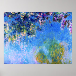 Wisteria av Impressionist Claude Monet Poster