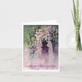 Wisteria Birthday Card Kort