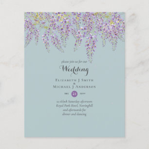 Wisteria Blomsterträdgård Lavendel Bröllop Sage Fl Flygblad