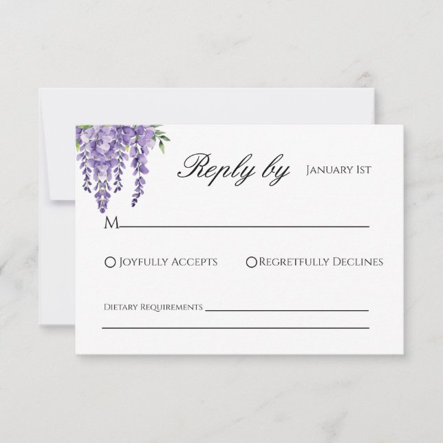 Wisteria Bröllop OSA Card (Framsida)
