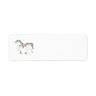Wisteria Carousel Horse Returetiketters Returadress Etikett